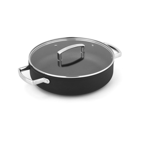 Fauchon 32cm Non-Stick Aluminum Sauté Pan with Glass Lid