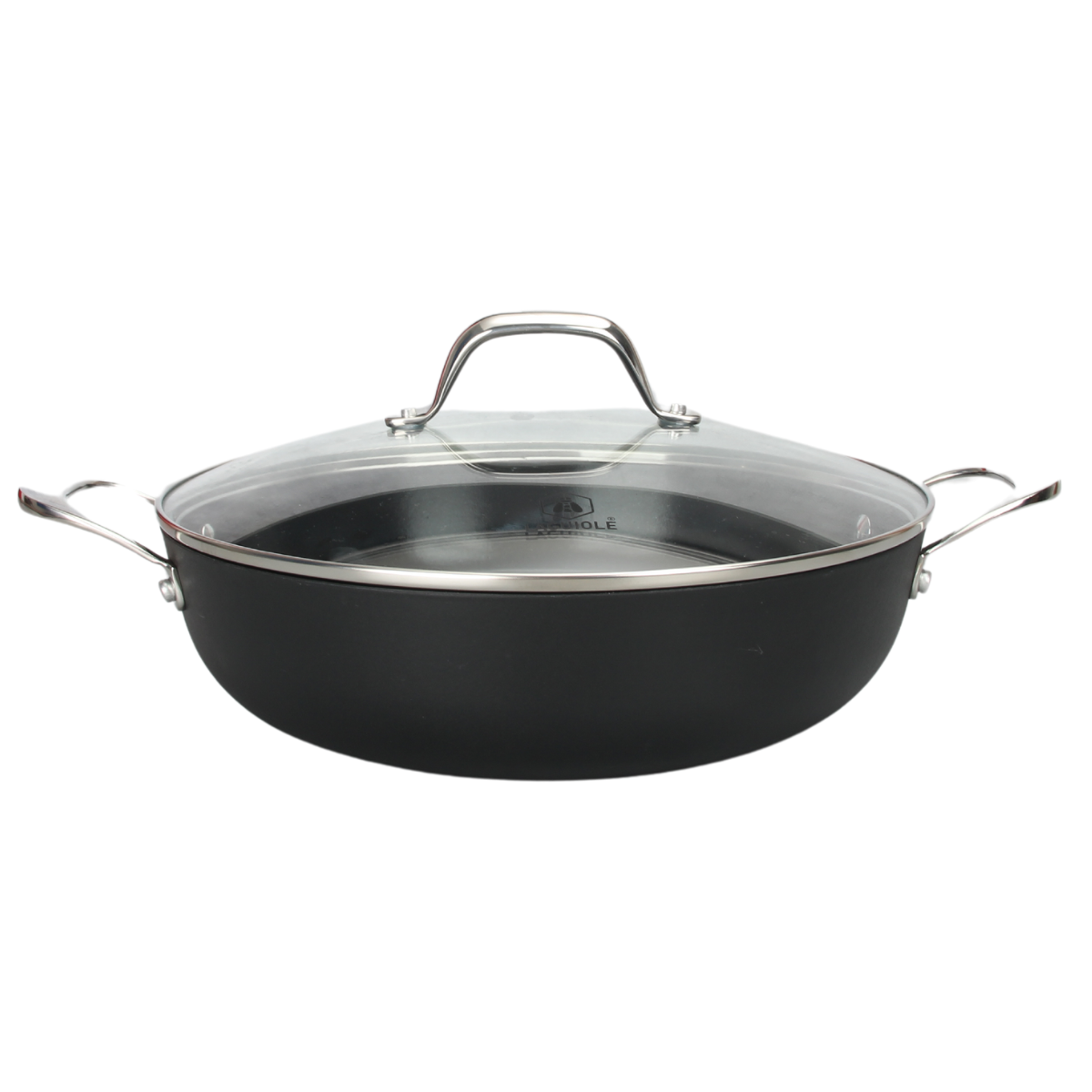 Laguiole AirIron 5.5L Cast Iron Stockpot with Glass Lid - Modern