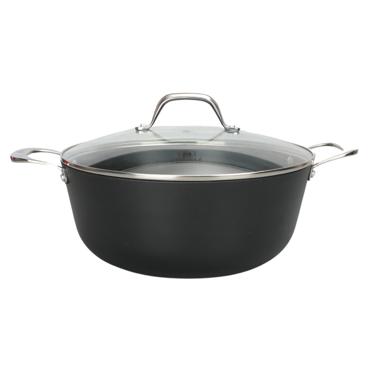 Laguiole AirIron 28cm Cast Iron Stockpot with Glass Lid