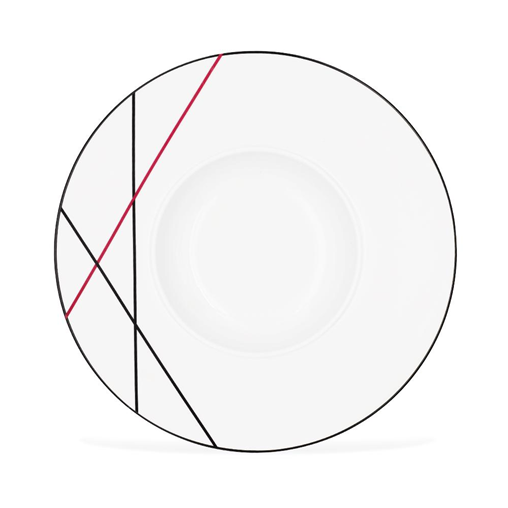 FAUCHON White Porcelain Deep Plates 30cm - Modern Serving Plates