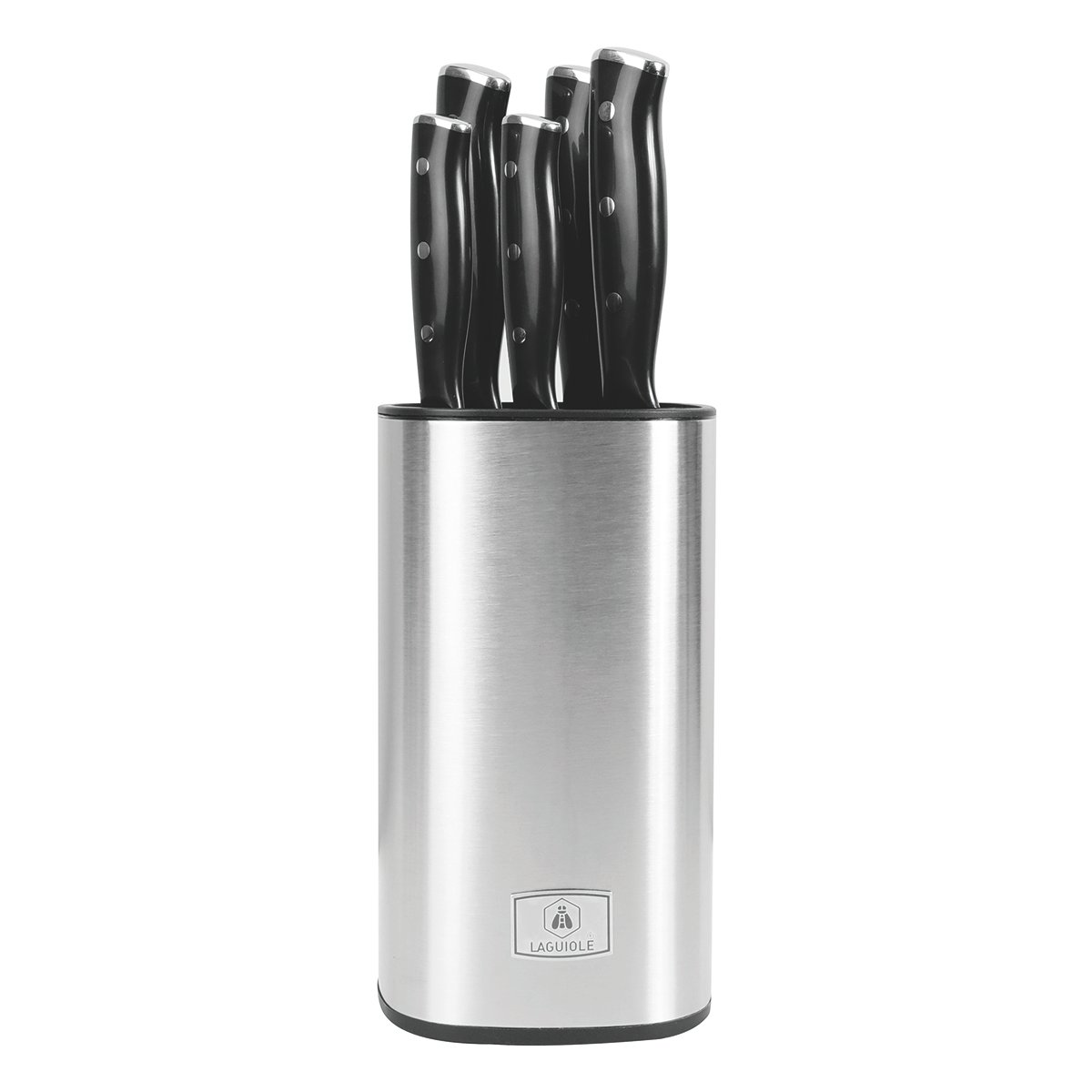 Laguiole Gleam 5-Piece Stainless Steel Knife Block Set