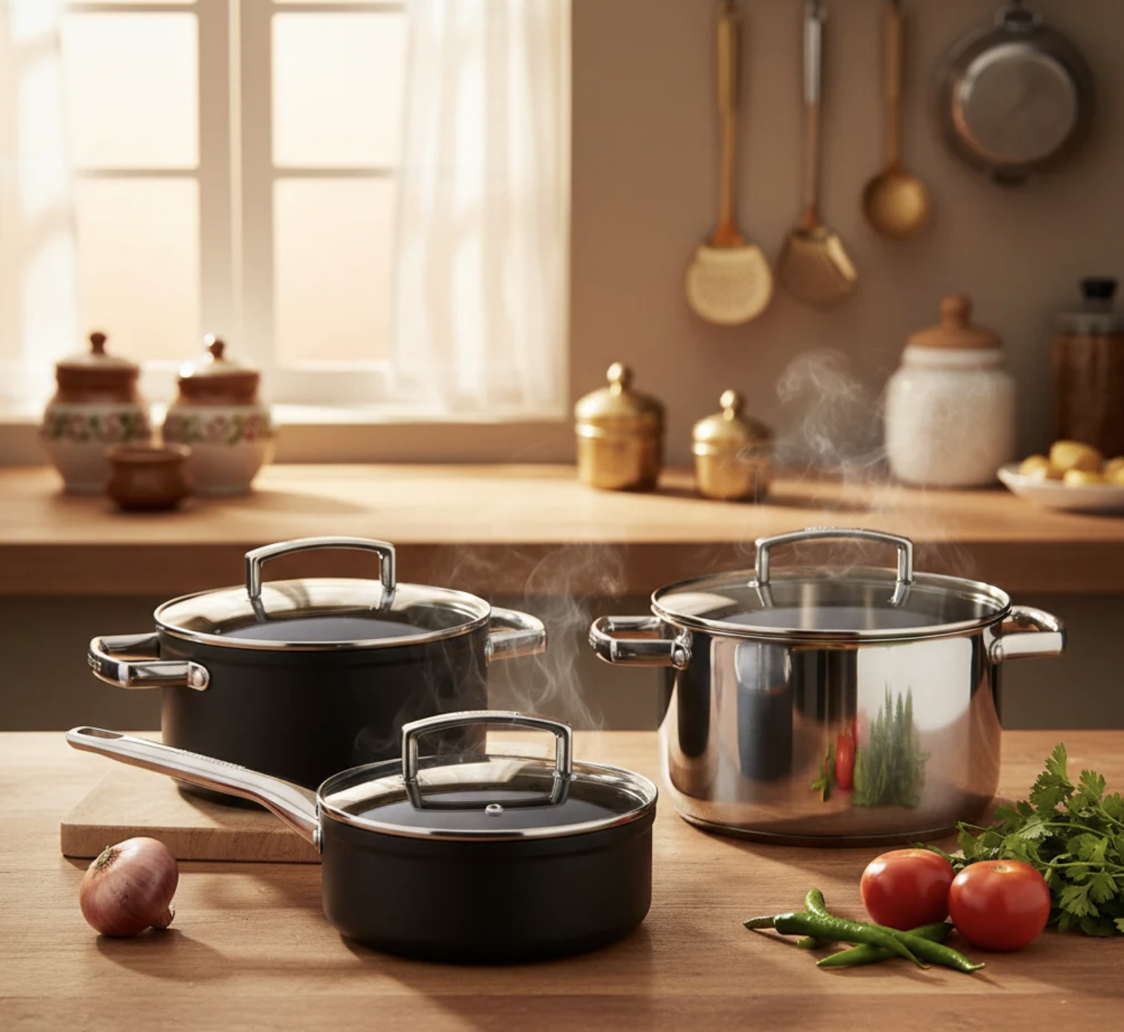Stainless Steel Signature Stewpot - Set of 3