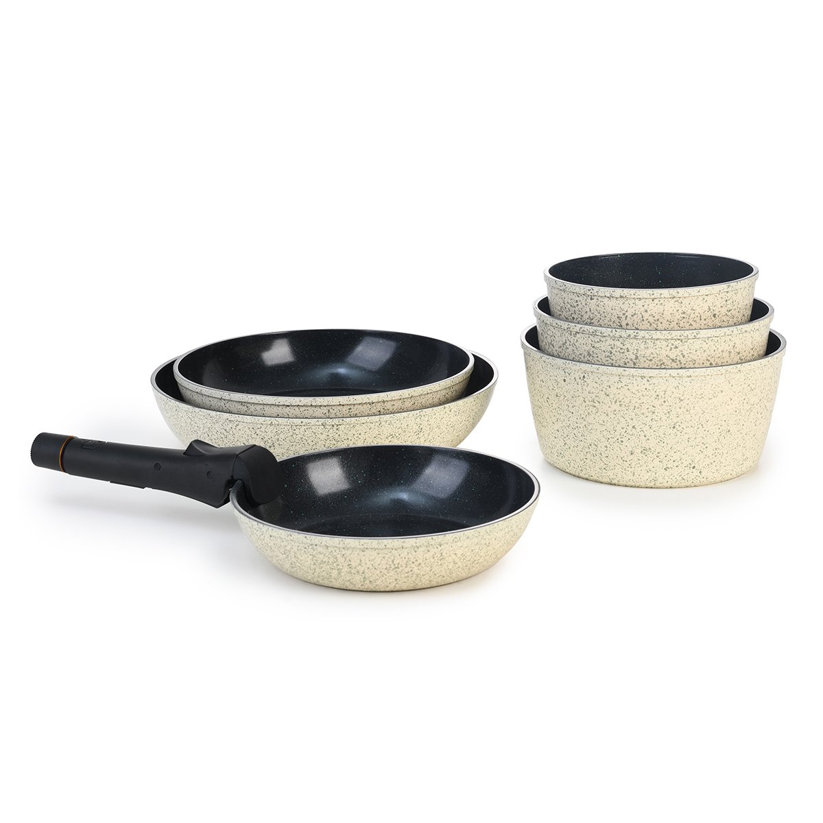 Laguiole JADE 7-Piece Cookware Set with Universal Removable Handle