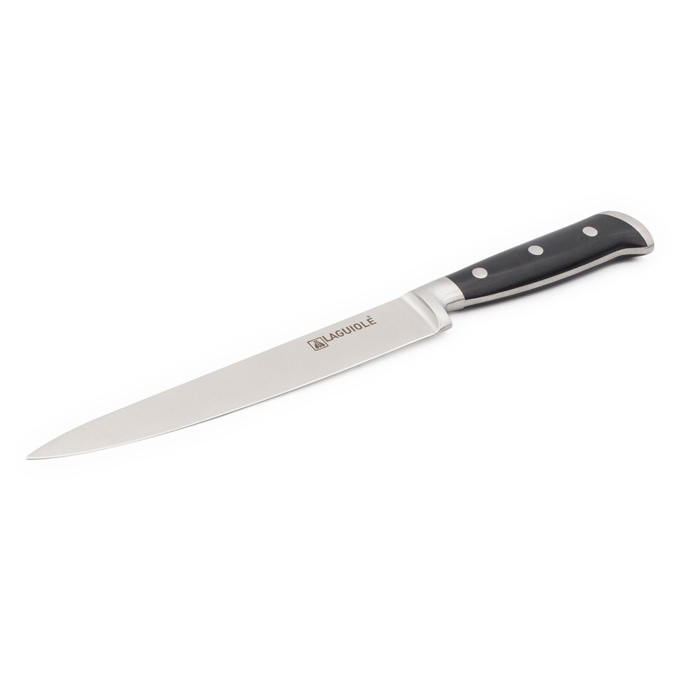 Laguiole Black Slicing Knife 33 cm Steel Blade Kitchenware
