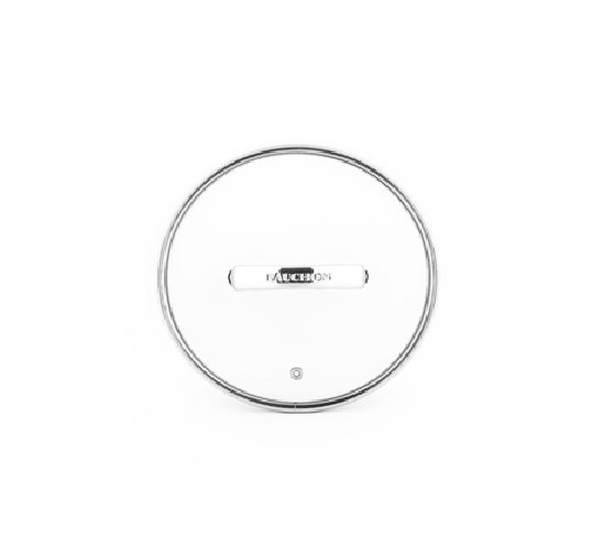 Fauchon 16cm Flat Glass Lid with Steam Vent Stainless Steel Rim