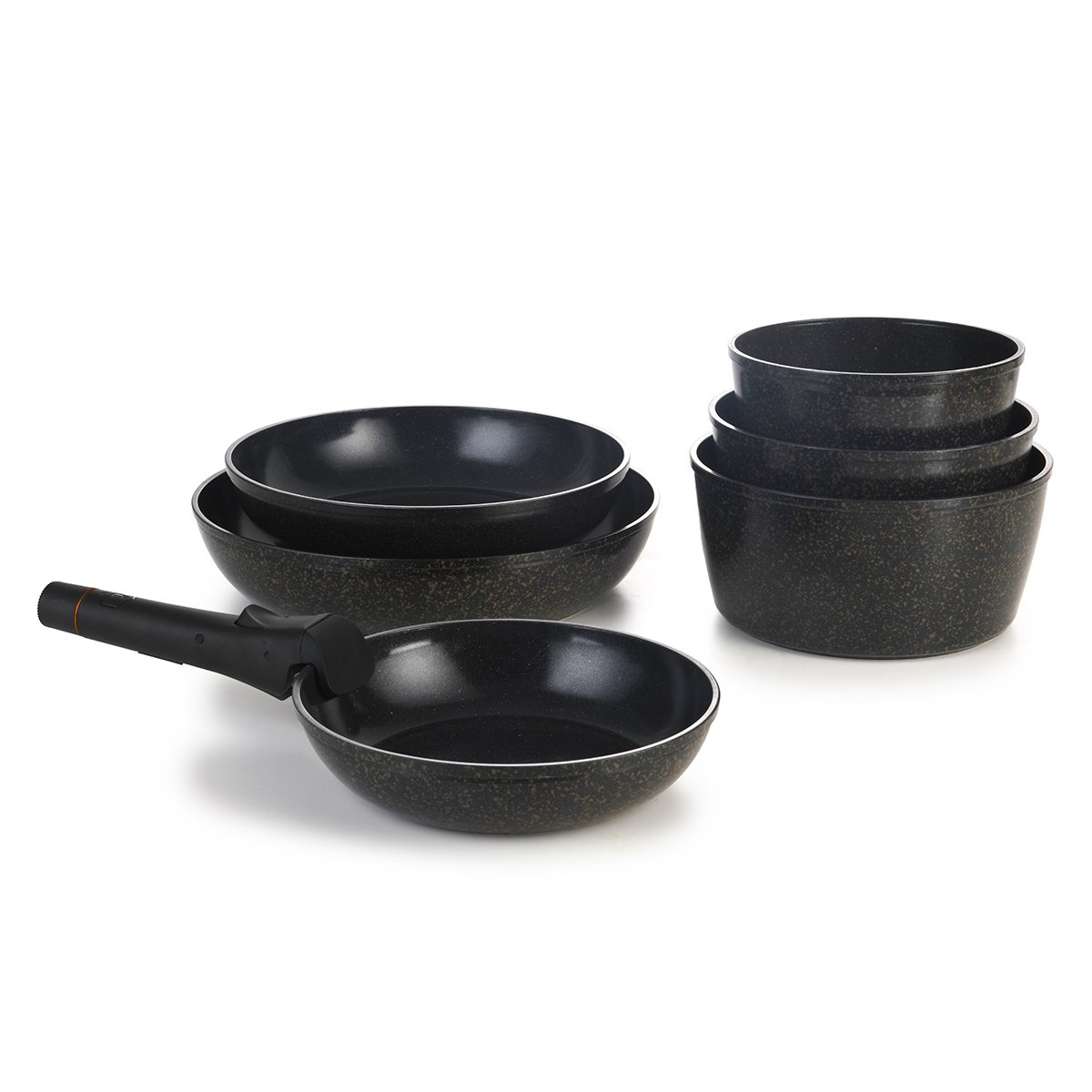 Laguiole Réactif 7-Piece Modern Cookware Set with Removable Handle