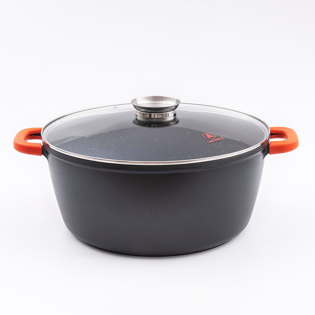 Laguiole 32cm Ceramic Non-Stick Stockpot with Lid - Black