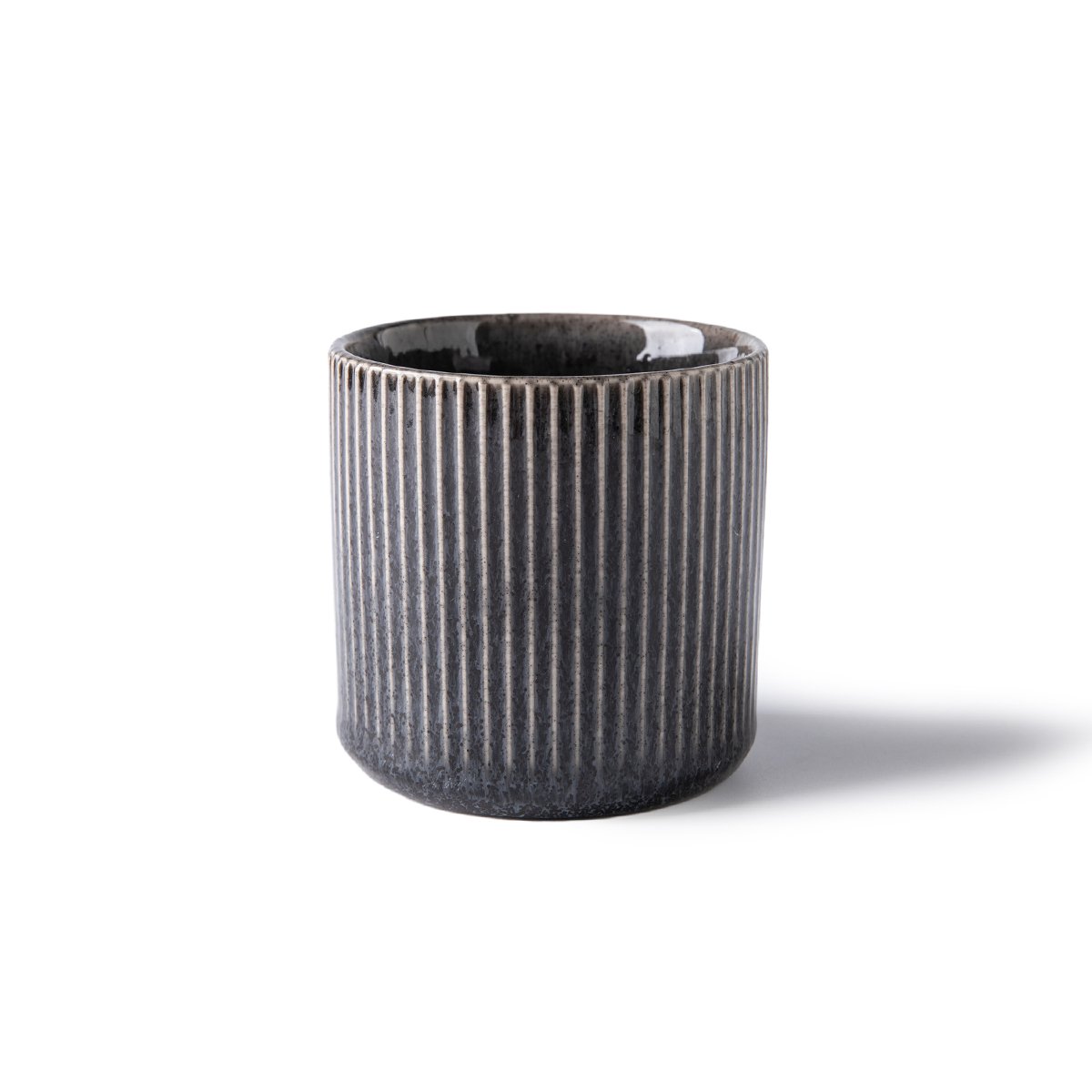 Laguiole Carbon Stoneware Cups Set of 4 - Contemporary Ceramic Drinkware
