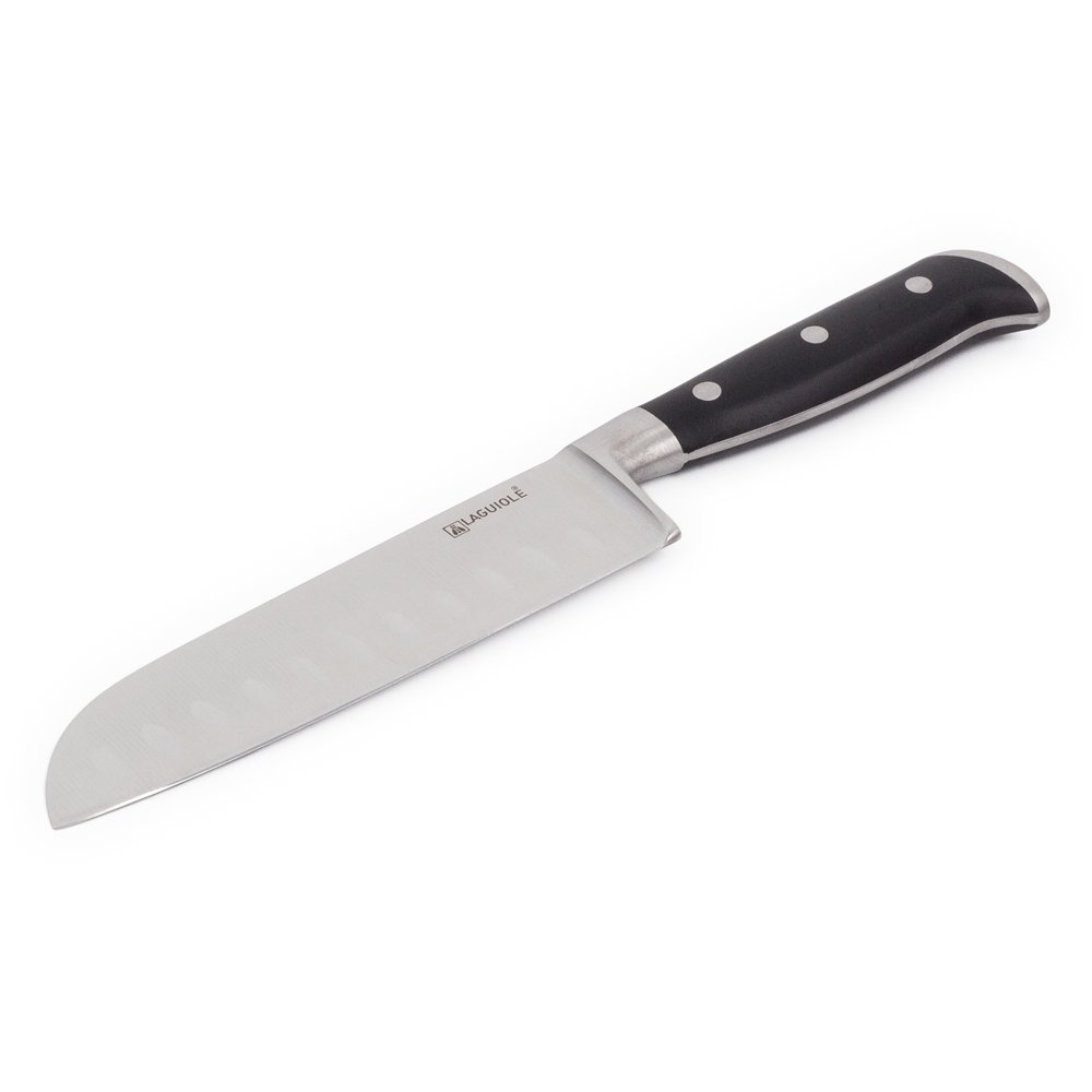 Laguiole Black Santoku Knife with Forged Stainless-Steel Blade