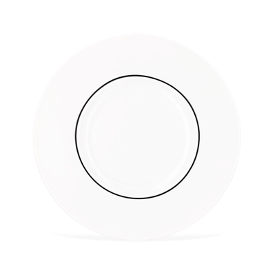 FAUCHON 29cm White Porcelain Flat Charger Plates - Set of 6