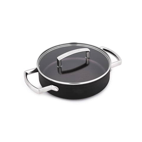 Fauchon Non-Stick Aluminum Sauté Pan 24x7cm with Glass Lid