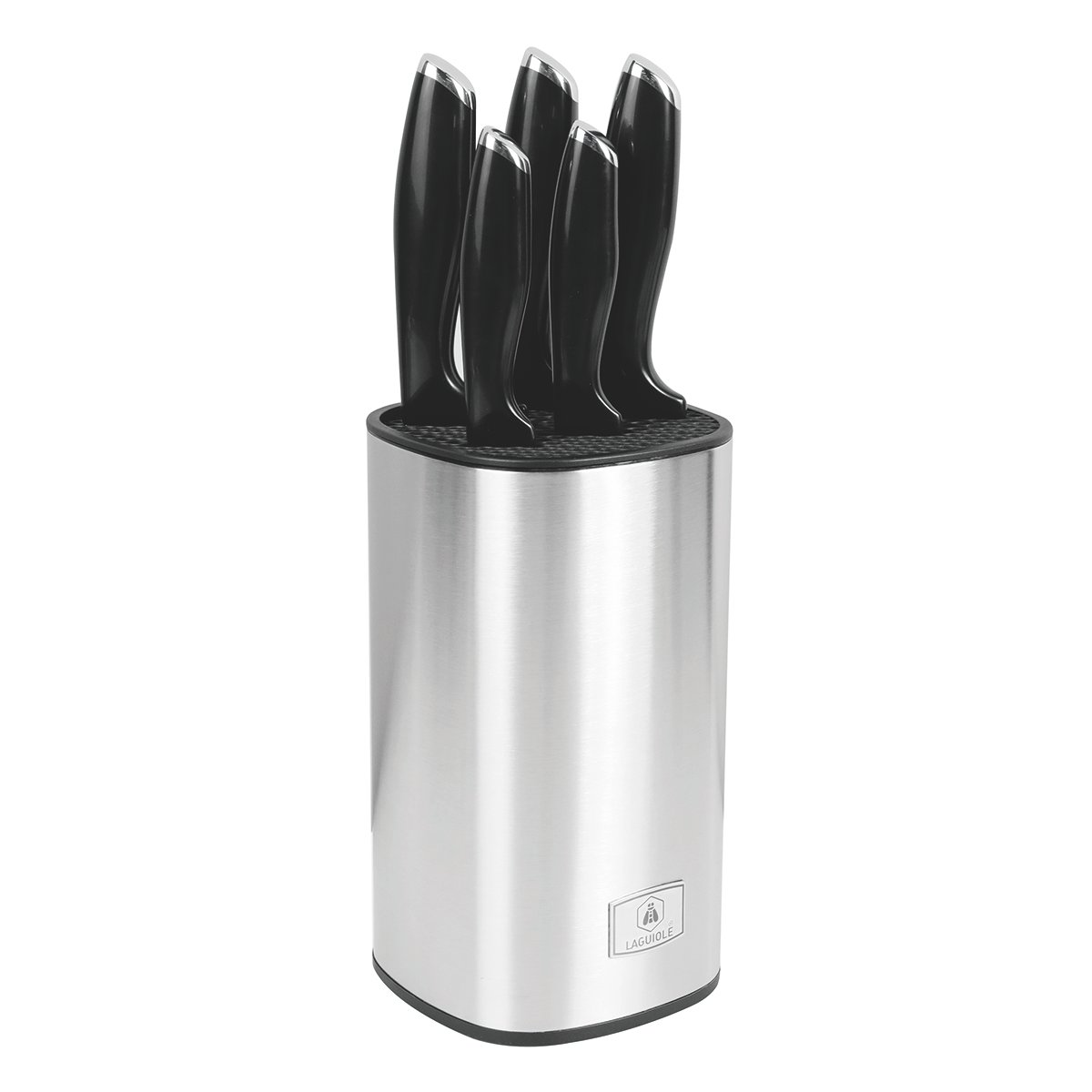 Laguiole Lumin 5-Piece Kitchen Knife Block Set Stainless Steel