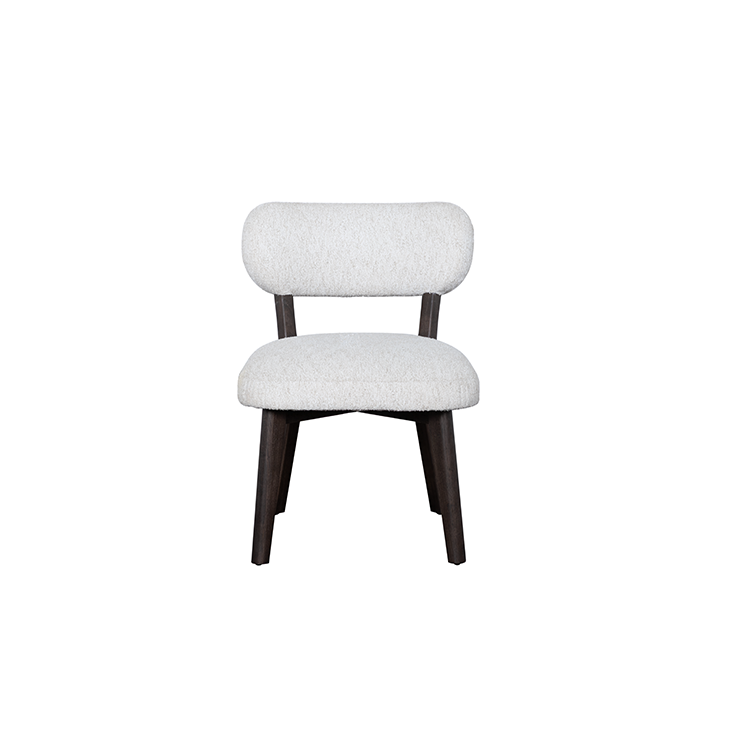 Dawson Modern Upholstered Dining Chair with Dark Wood Frame