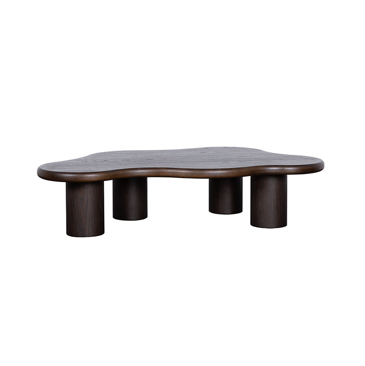 Garnet Dark Brown Solid Wood Contemporary Coffee Table