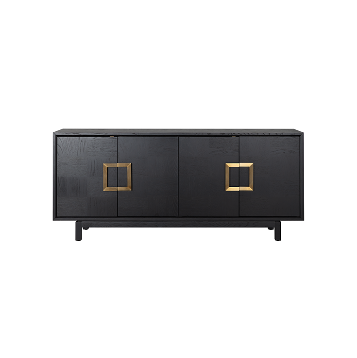 Duke Dark Brown Sideboard with Brass Handles - Modern Luxury Storage