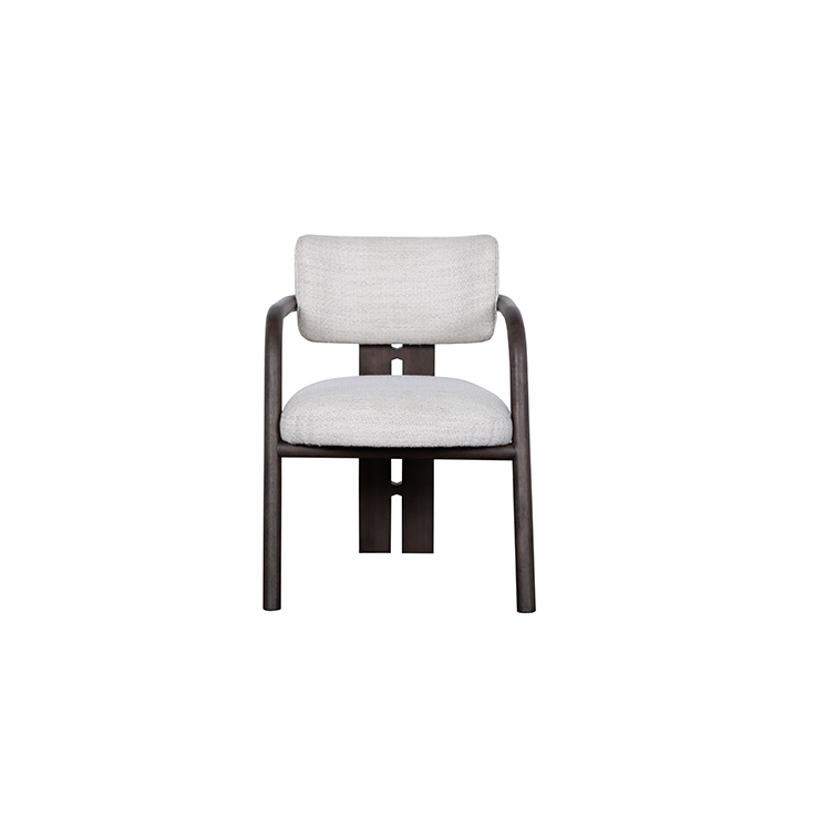 Aken Contemporary Dining Chair with Dark Wood Frame & Upholstery