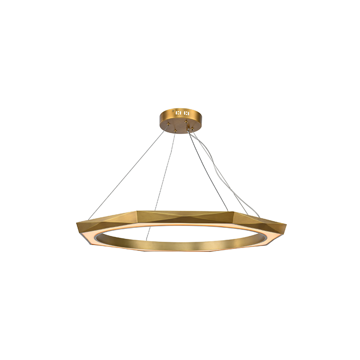 Cassia Modern Octagonal Brass LED Chandelier Lighting