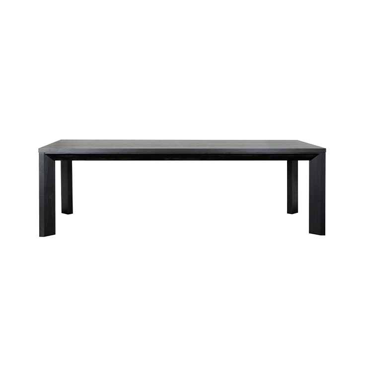 Grady Modern Black Solid Wood Rectangular Dining Table