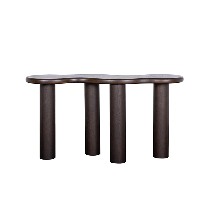 Garnet Solid Wood Console Table with Organic Shape – Contemporary Design