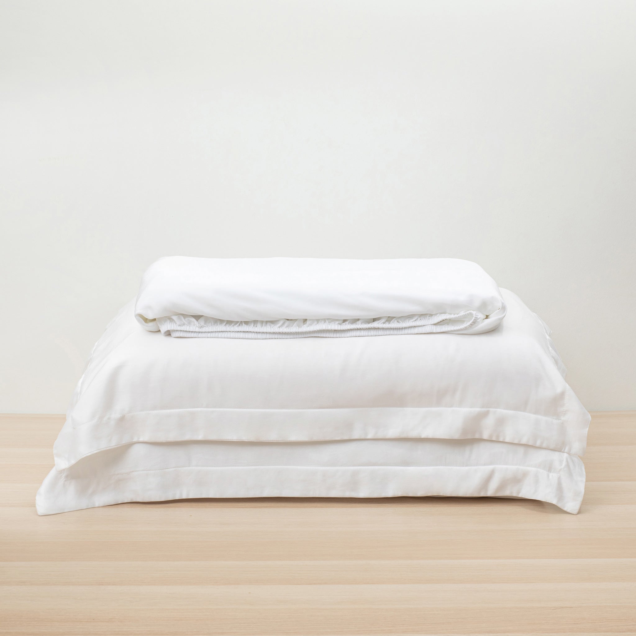 Heveya® Bamboo Fitted Sheet Set - Super King, White