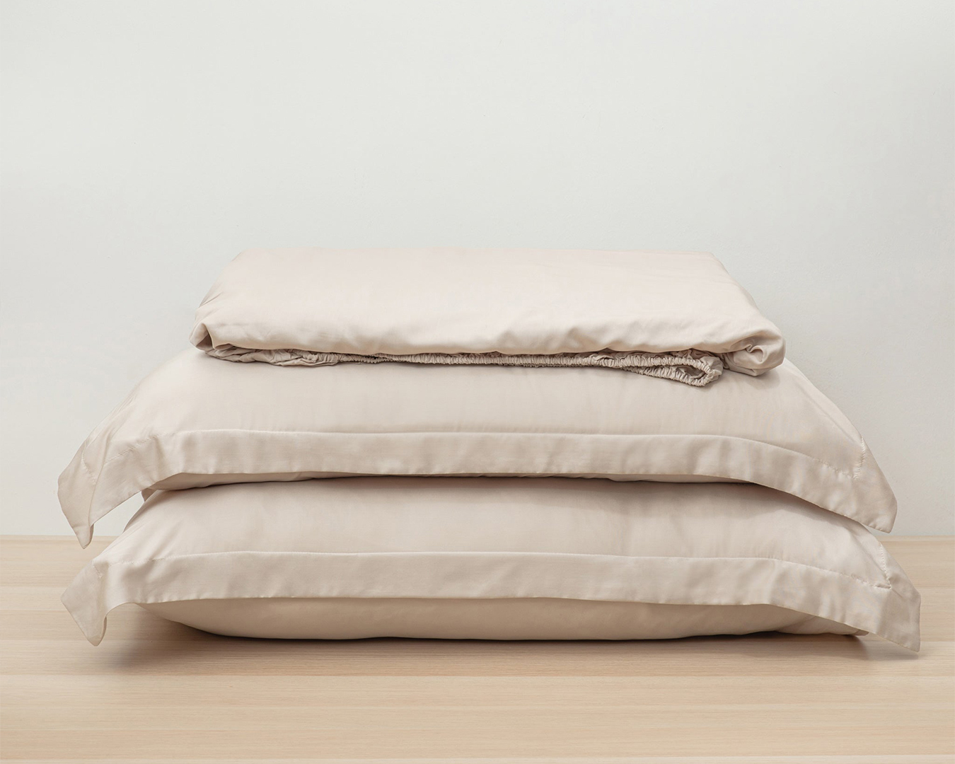 Heveya® Bamboo Fitted Sheet Set - Super King, Sand