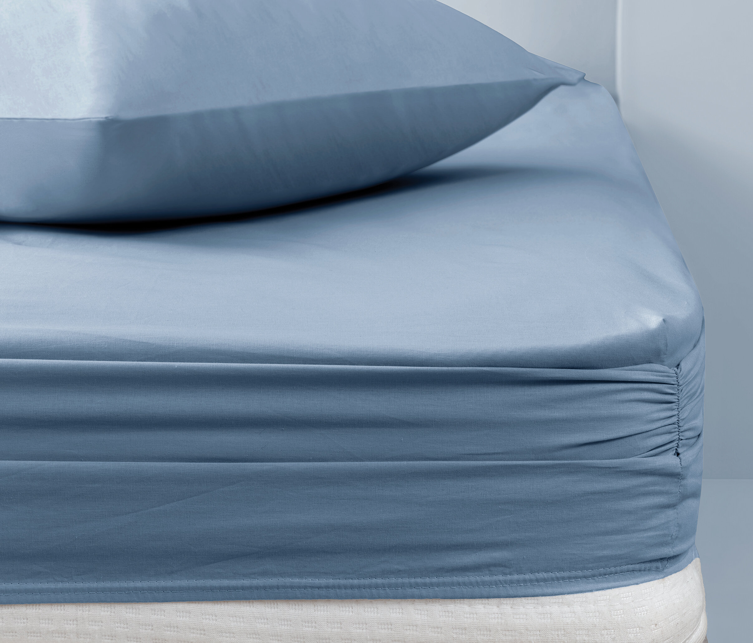 160x200 Noah Fitted Sheet - ?ndigo