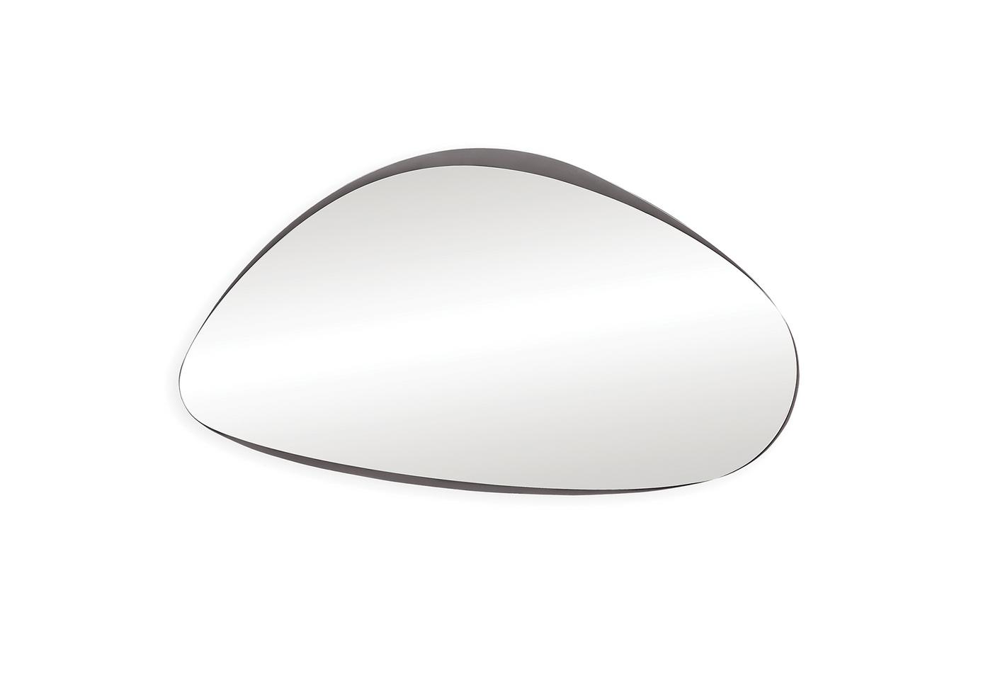 Marion Contemporary Wall Mirror with Amorphous Shape & Metal Frame