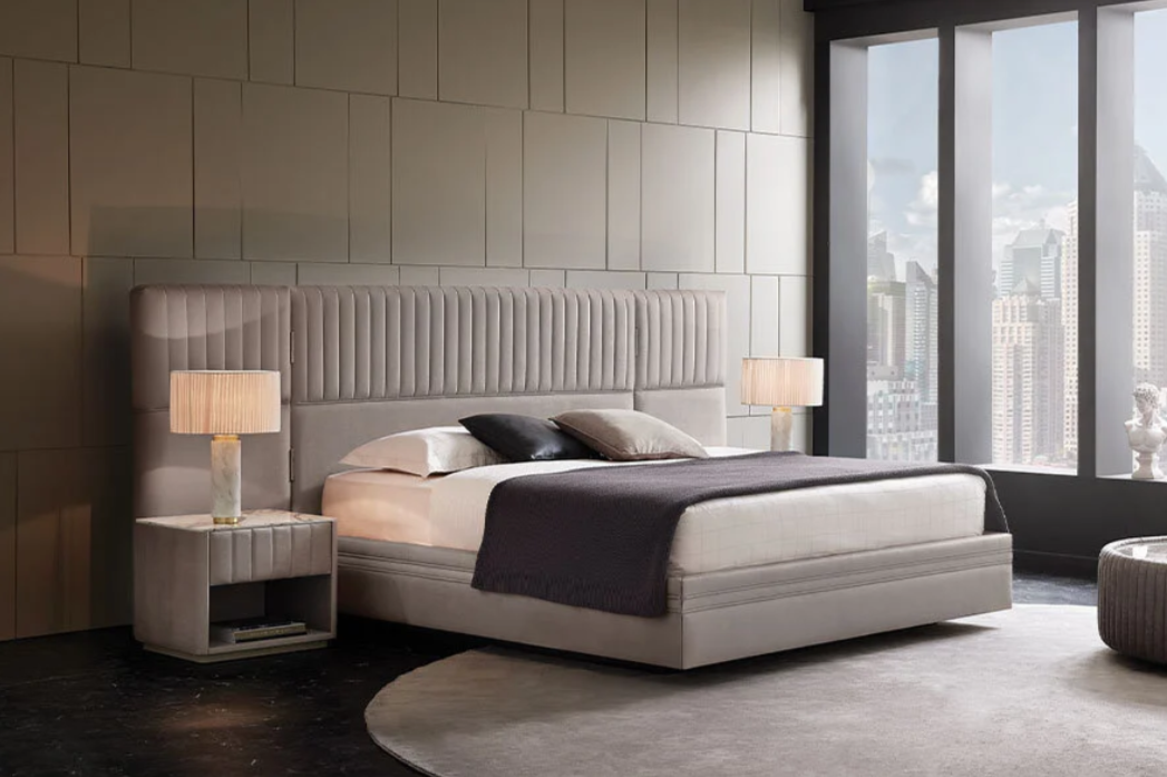 VENEZIA BASE WITH HEADBOARD 180X200 - - GK:10208 SAND AR:101