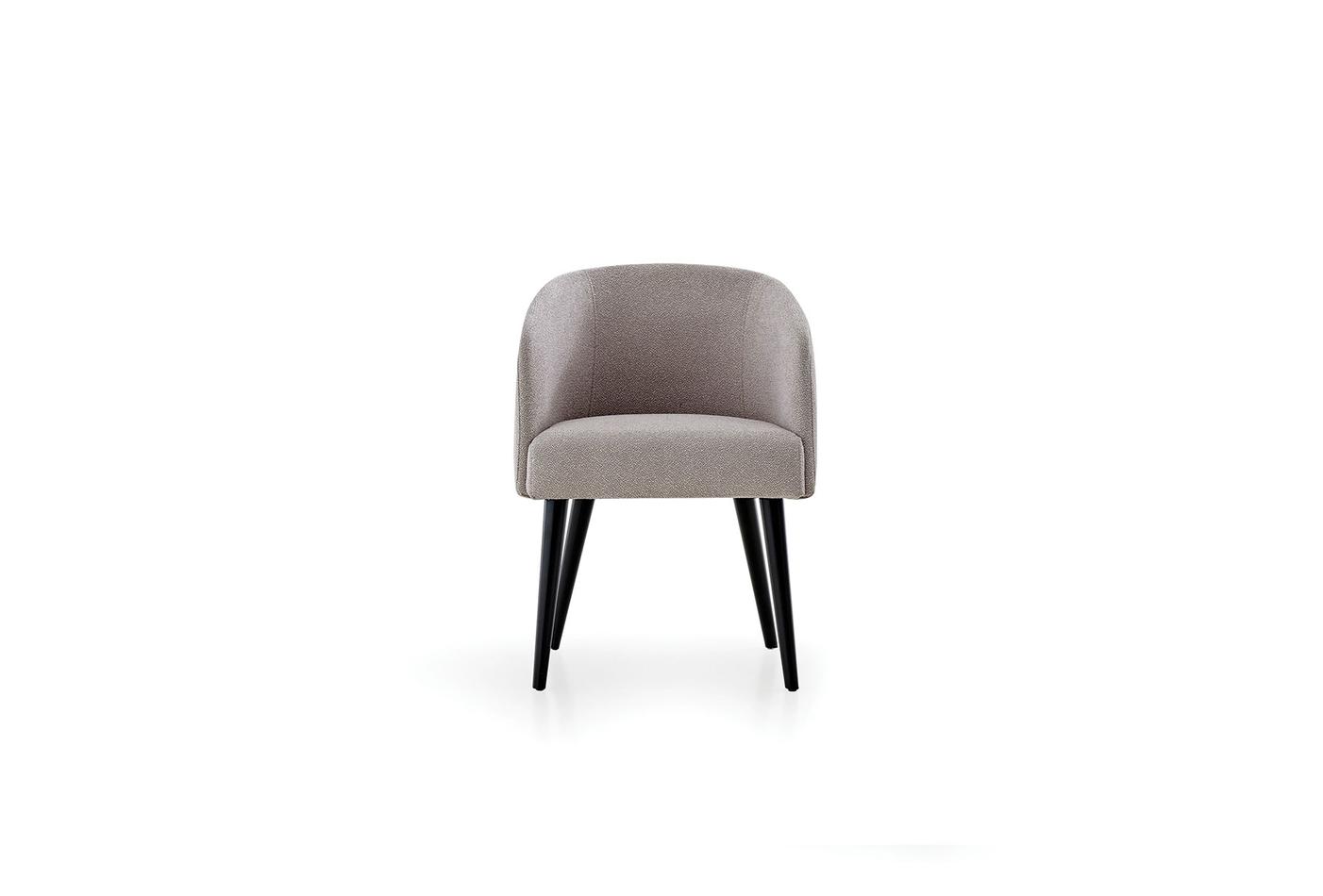 Boston Contemporary Lounge Chair with Wooden Legs and Upholstery