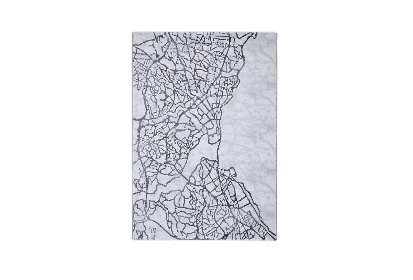 Marcel Contemporary Area Rug with Abstract Pattern in Black