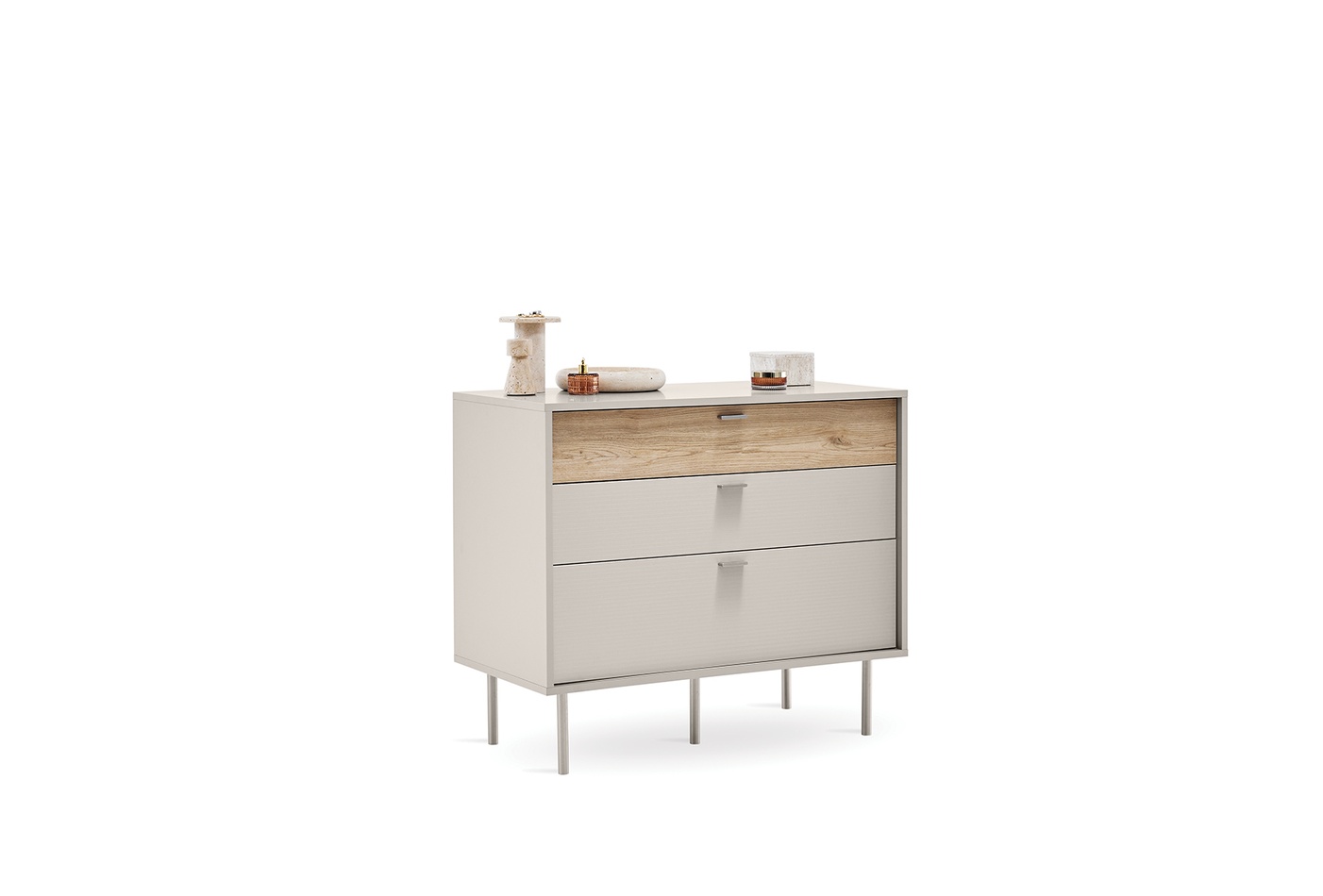 Cante Chest of Drawers Minimalist Beige Oak Sideboard