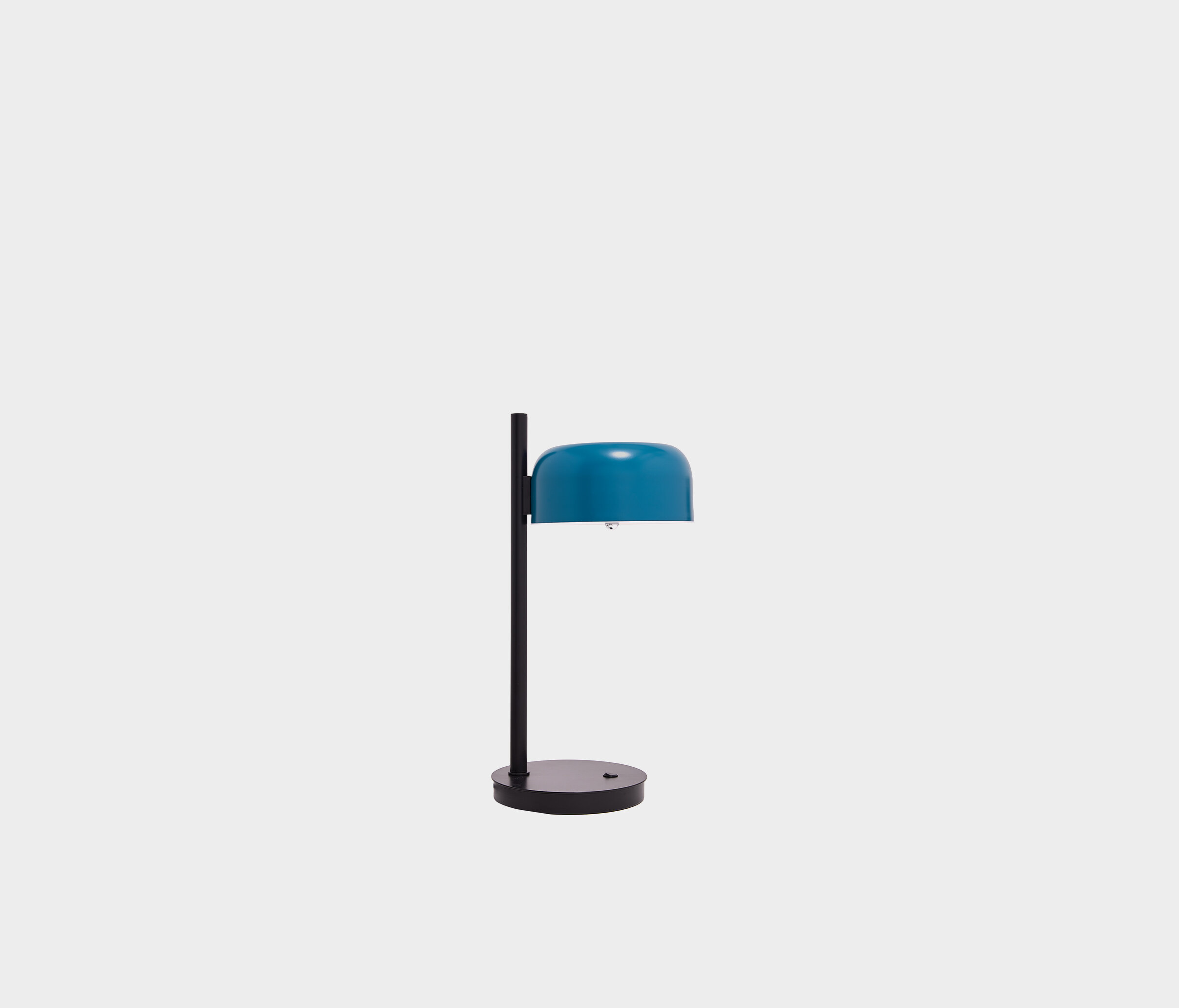 Gio Contemporary Navy Blue Table Lamp with Rounded Shade