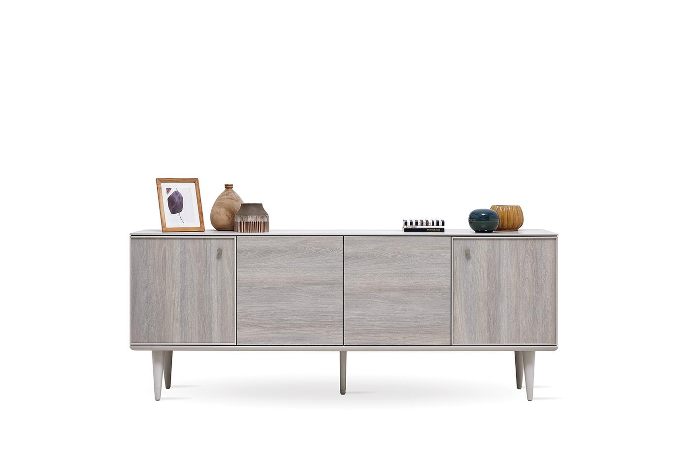 Basel Sideboard Cabinet Light Wood Minimalist Scandinavian Style