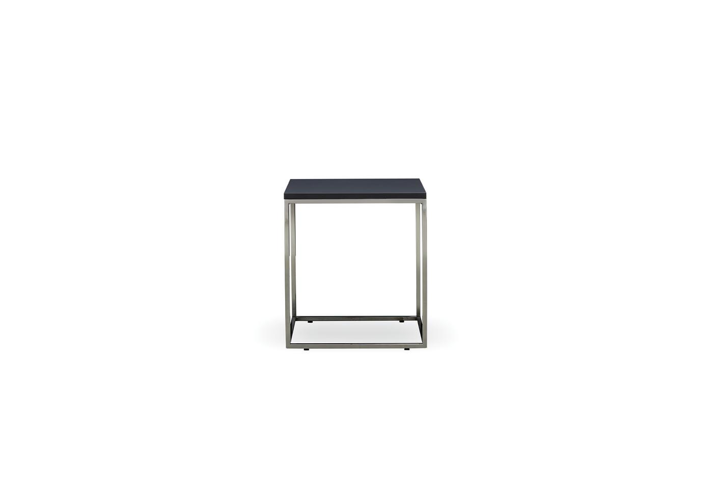LEGATO Modern Black Metal Frame Side Table - Compact & Stylish