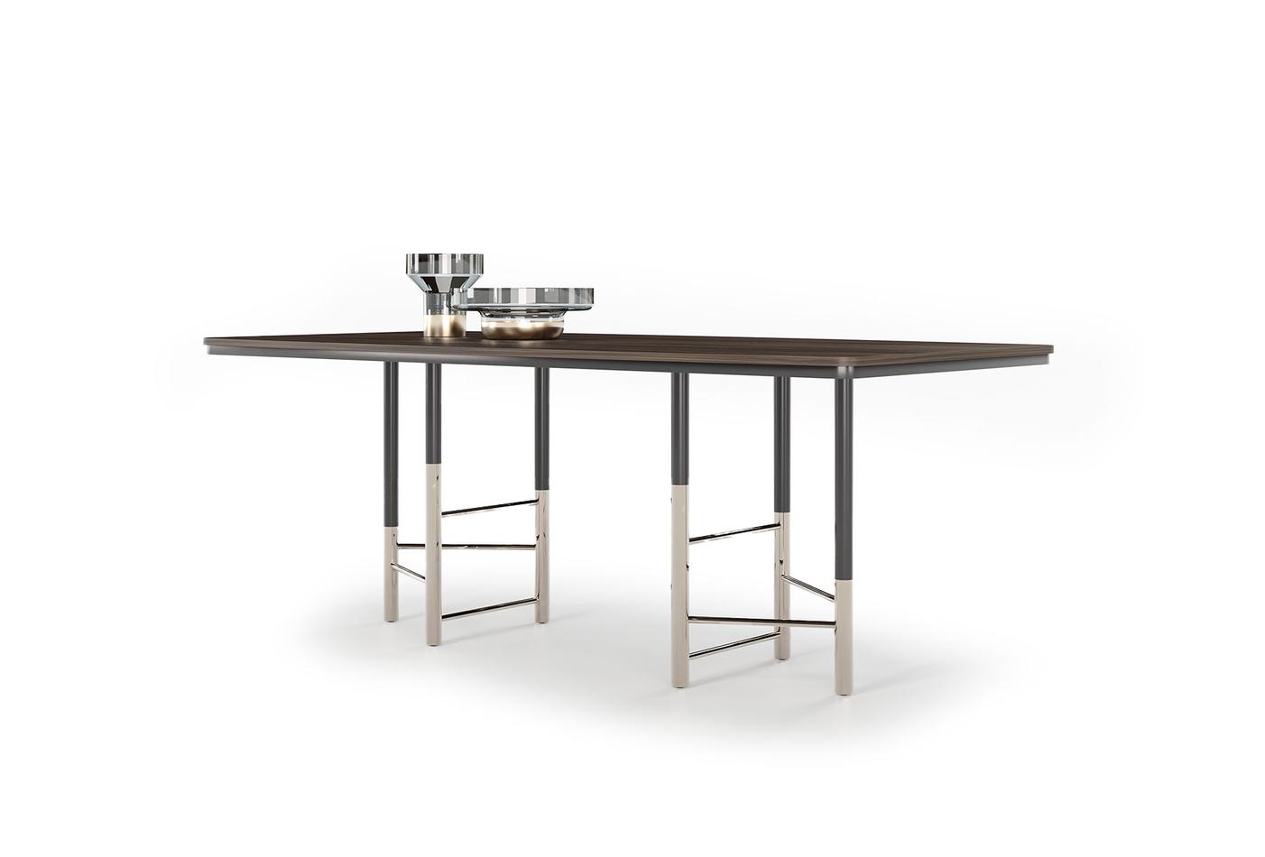 PARMA NON-EXTENDABLE DINING TABLE WITH METAL LEG..