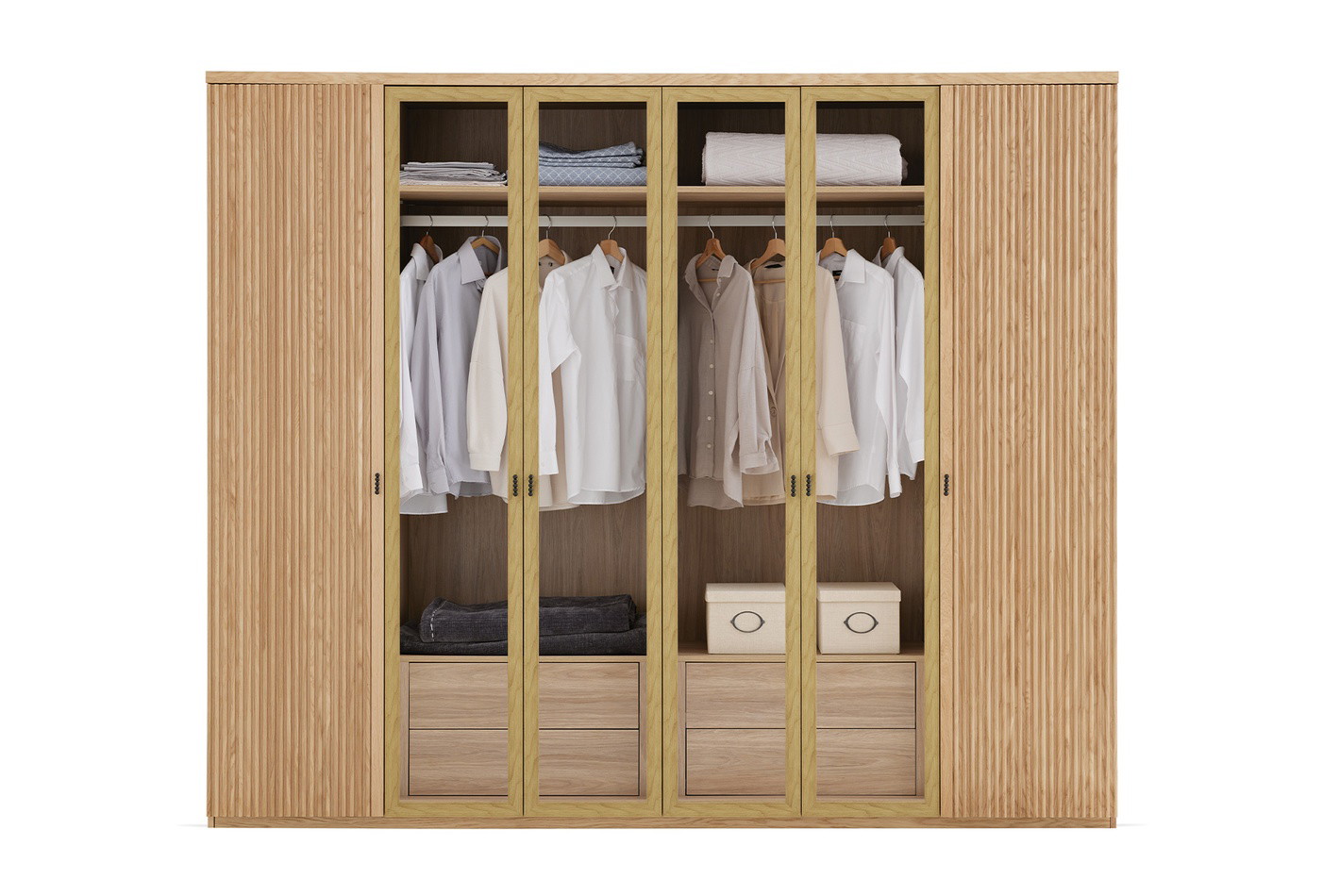 AUSTIN 6 DOORS WARDROBE OAK