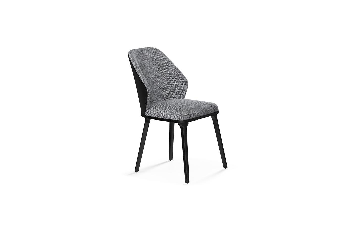 Giorno Chair Upholstered Lounge Chair with Wooden Legs - Contemporary