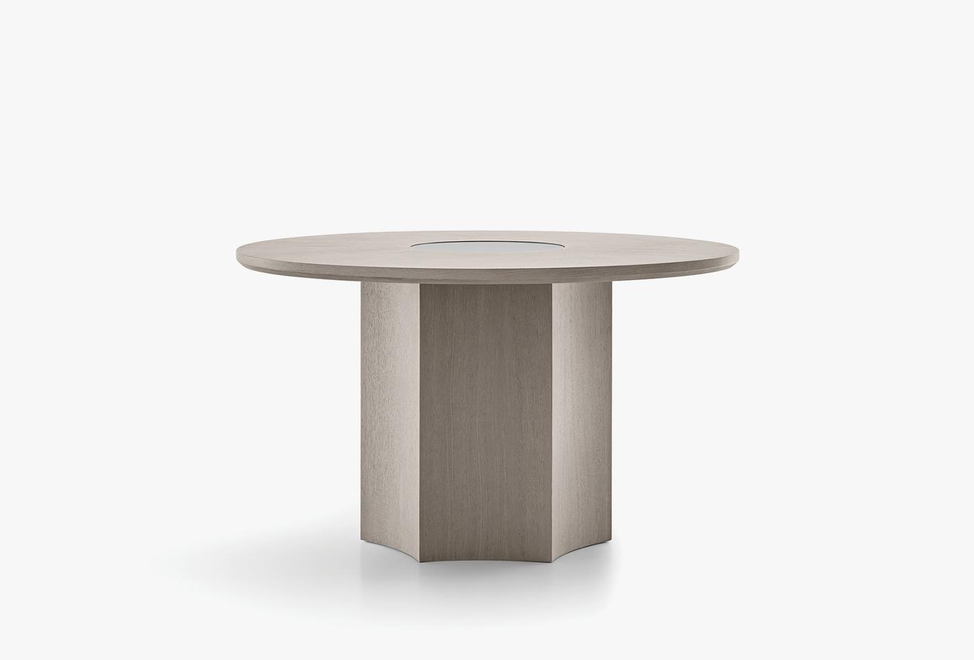 Boston Round Dining Table in Oak Natural MDF Minimalist Design