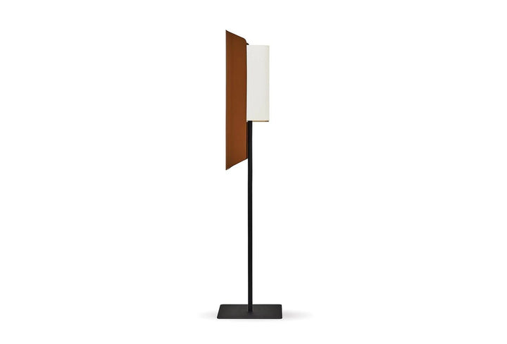 Baku Modern Floor Lamp with Terracotta Shade and Metal Frame