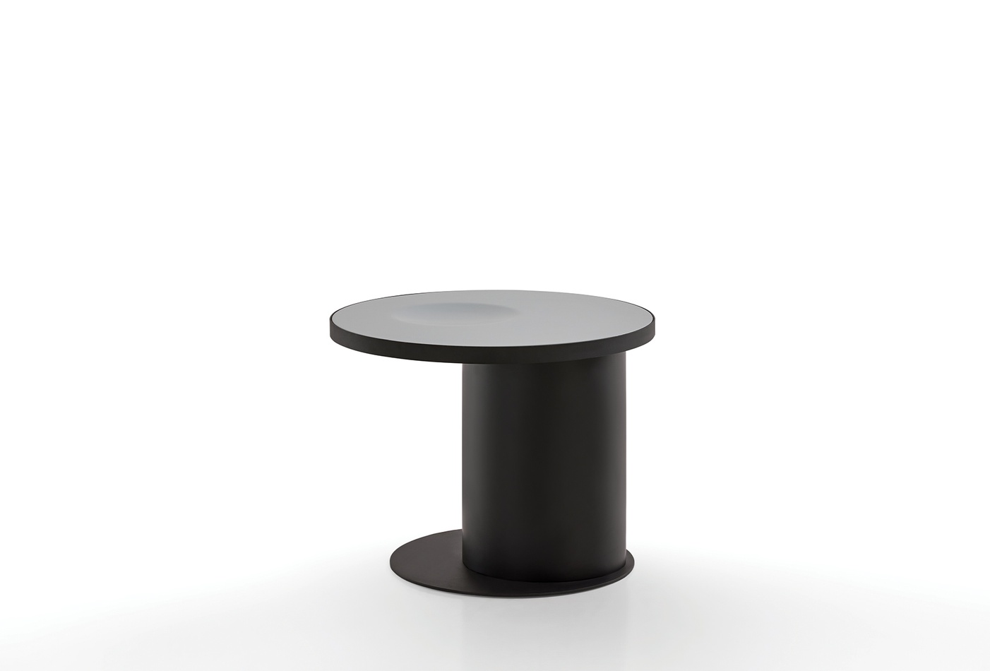 BLOCK Round Side Table with MDF Top and Metal Frame - Modern Minimalist