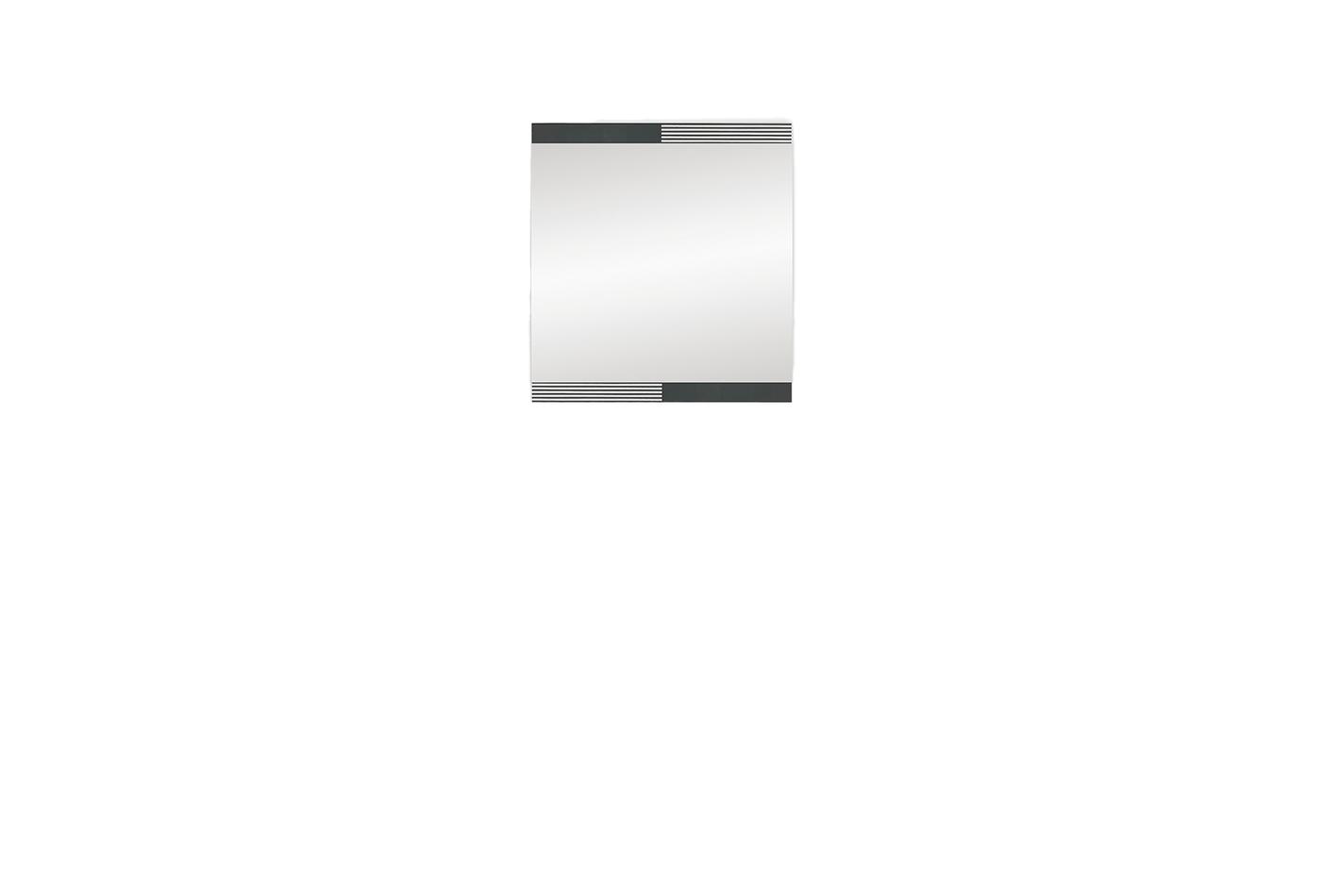 BERTA Contemporary Wall Mirror with Black Metal Frame