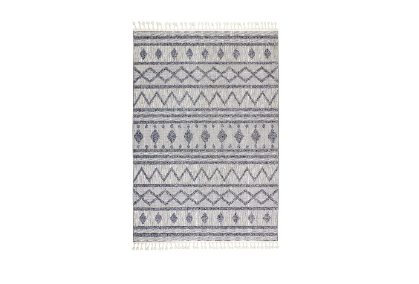 Taos Grey/Beige Area Rug 1.6x2.3m in Minimalist Design