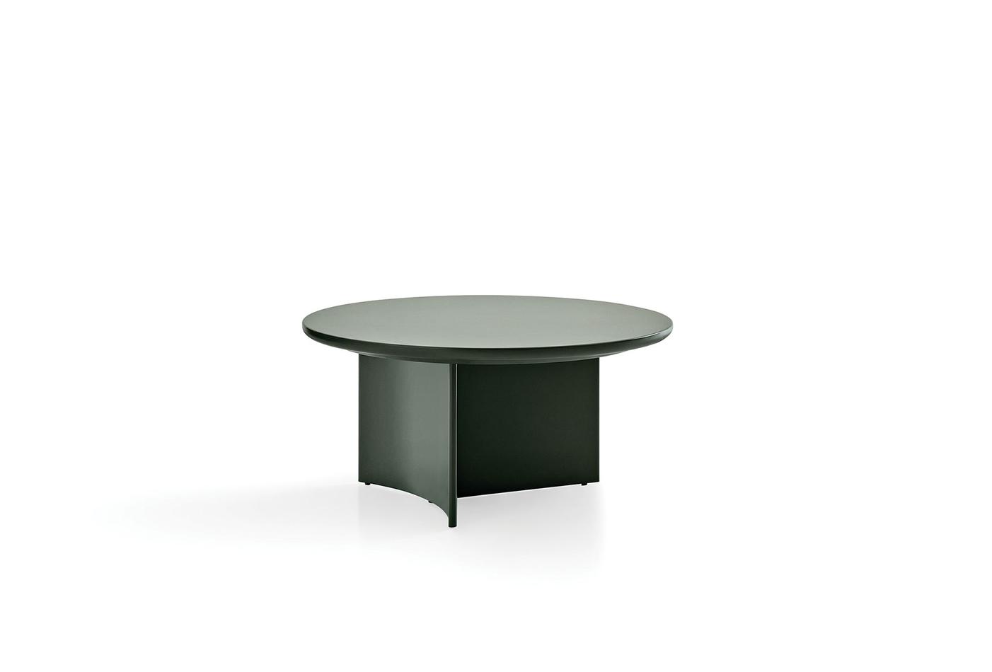 Boston Large Contemporary Sage Green Round Coffee Table Metal