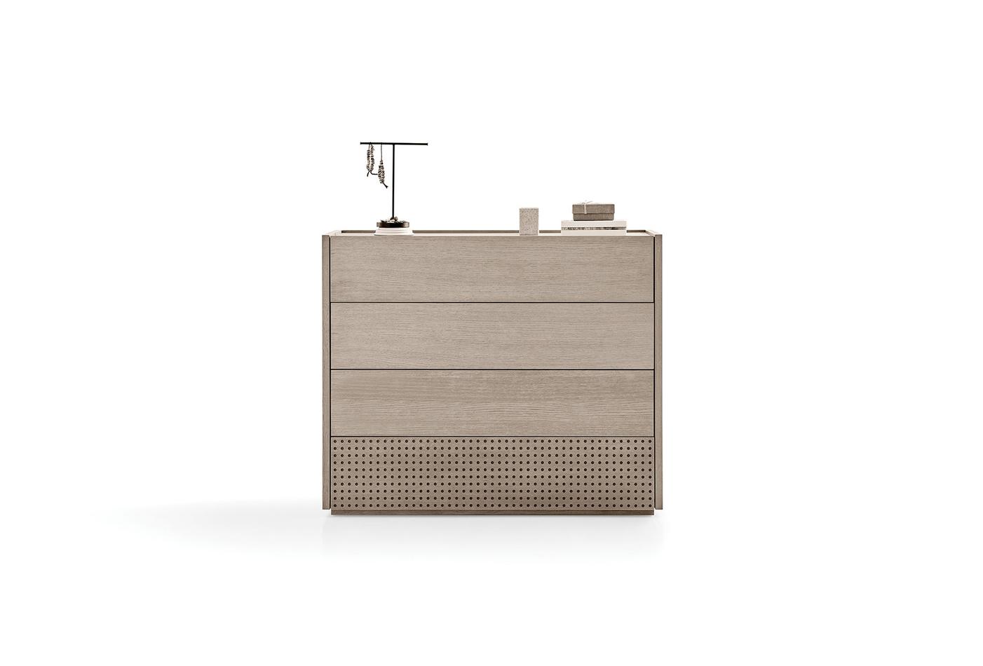 Boston 4-Drawer Chest of Drawers in Oak Veneer Minimalist Storage