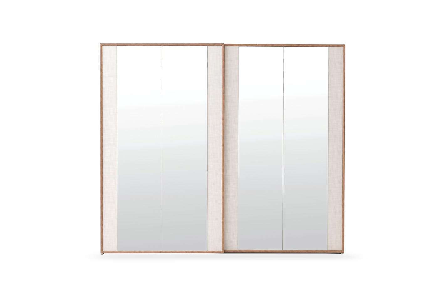 NETHA 240 CM SLIDE DOOR WARDROBE (NATUREL MIRROR)