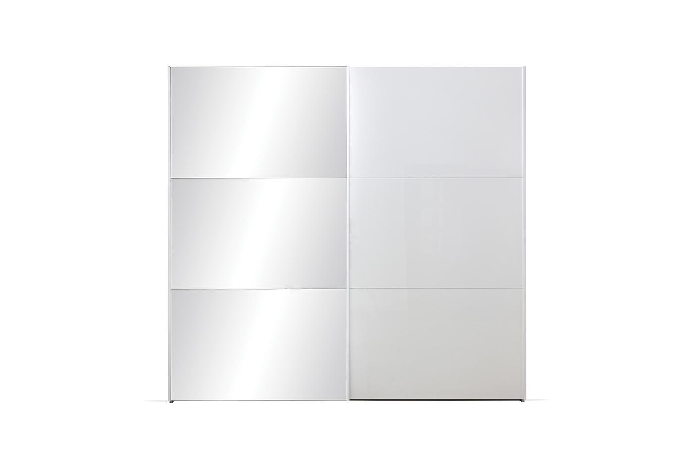 LEGATO 240cm Sliding Door Wardrobe Modern White MDF Closet