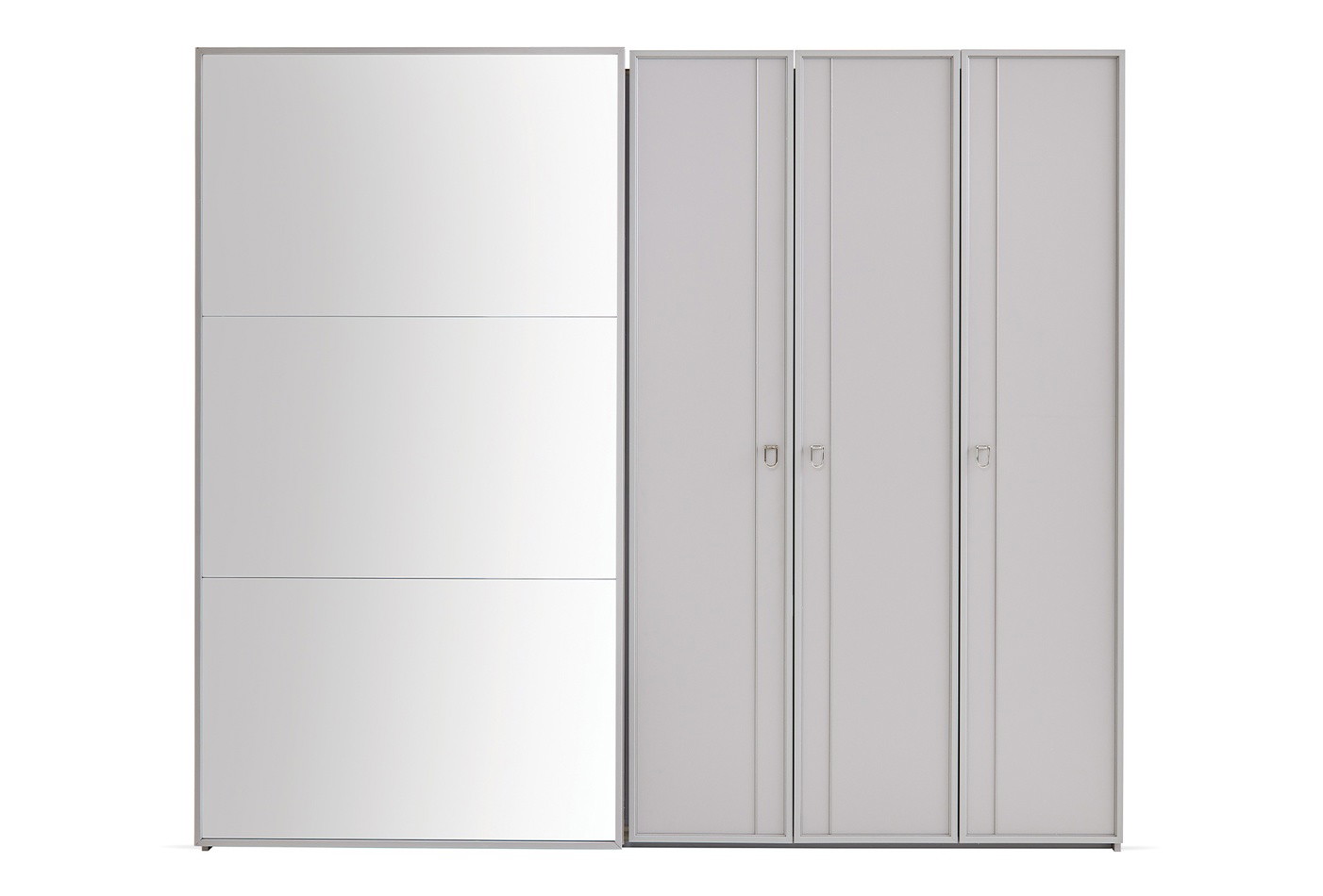 HERA 260 CM Contemporary 3-Door Hybrid Wardrobe with Mirror