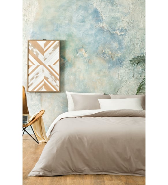Double Size Noah Rnf Duvet Cover Set (Beige-Ecru)