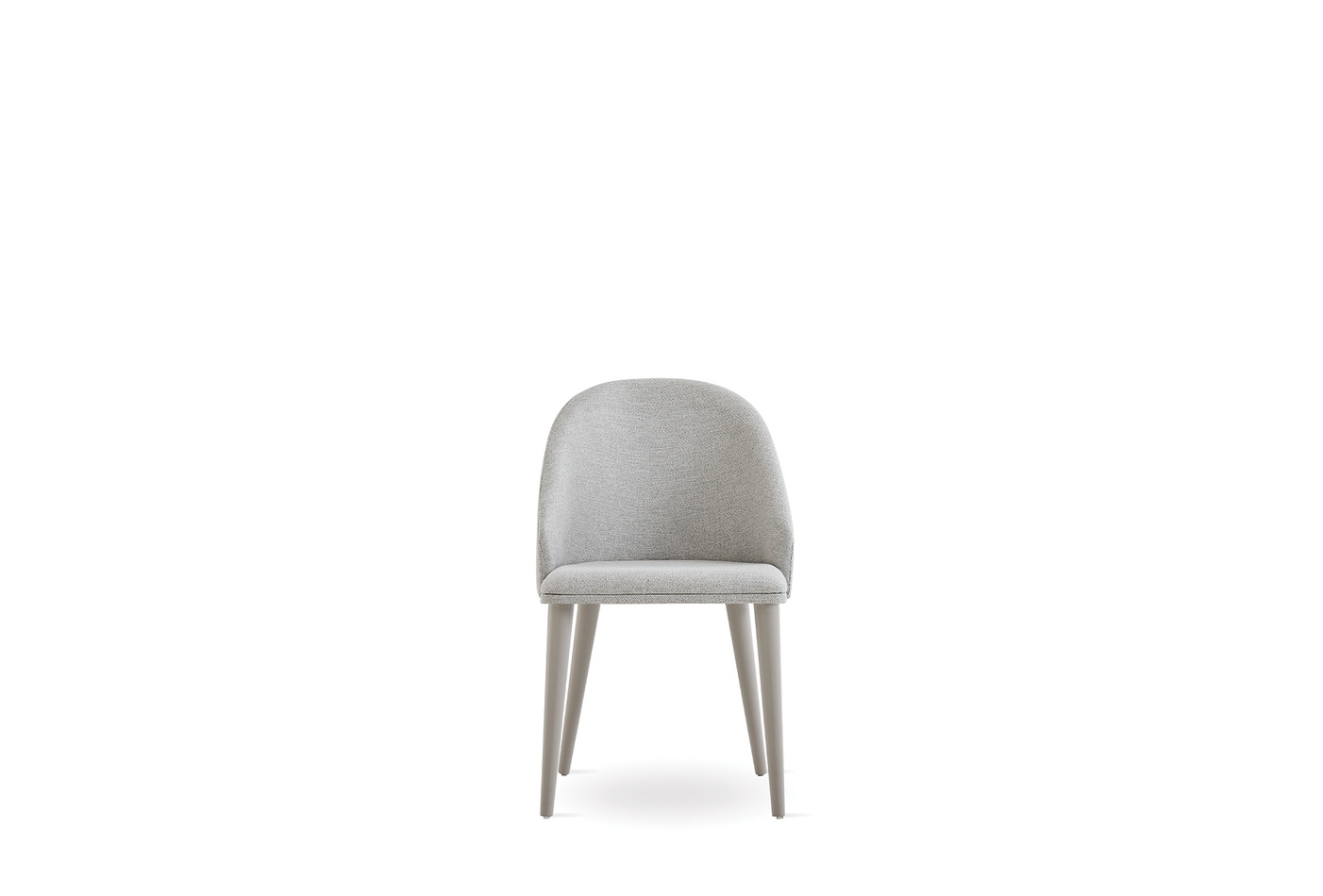 Cante Chair Lounge Chair with Light Grey Fabric Upholstery and Wooden Legs