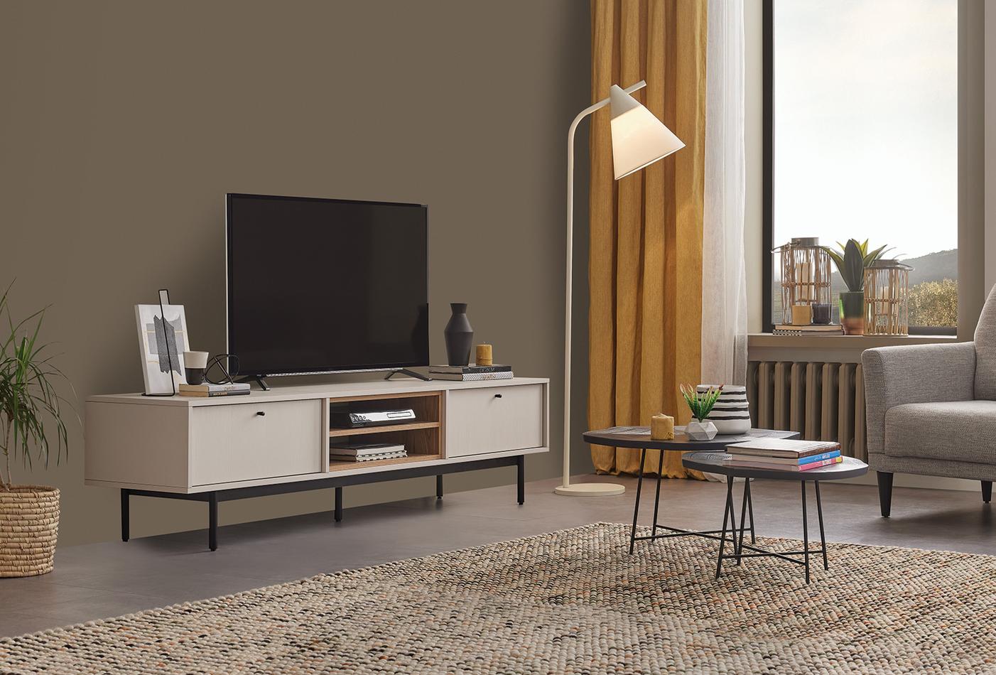 LORETO TV STAND WITH LEG 200 CM